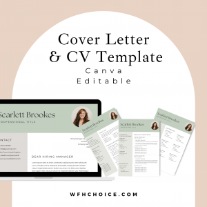 Editable CV & Cover Letter Canva Template